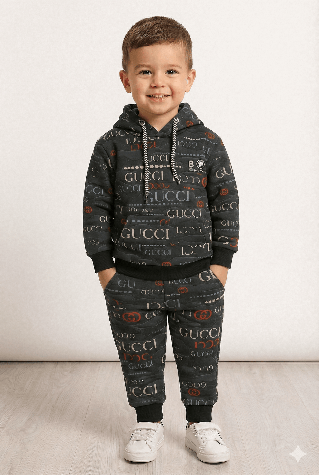 Dark Grey Gucci BMW Print | Hoodie Winter Fleece TrackSuit