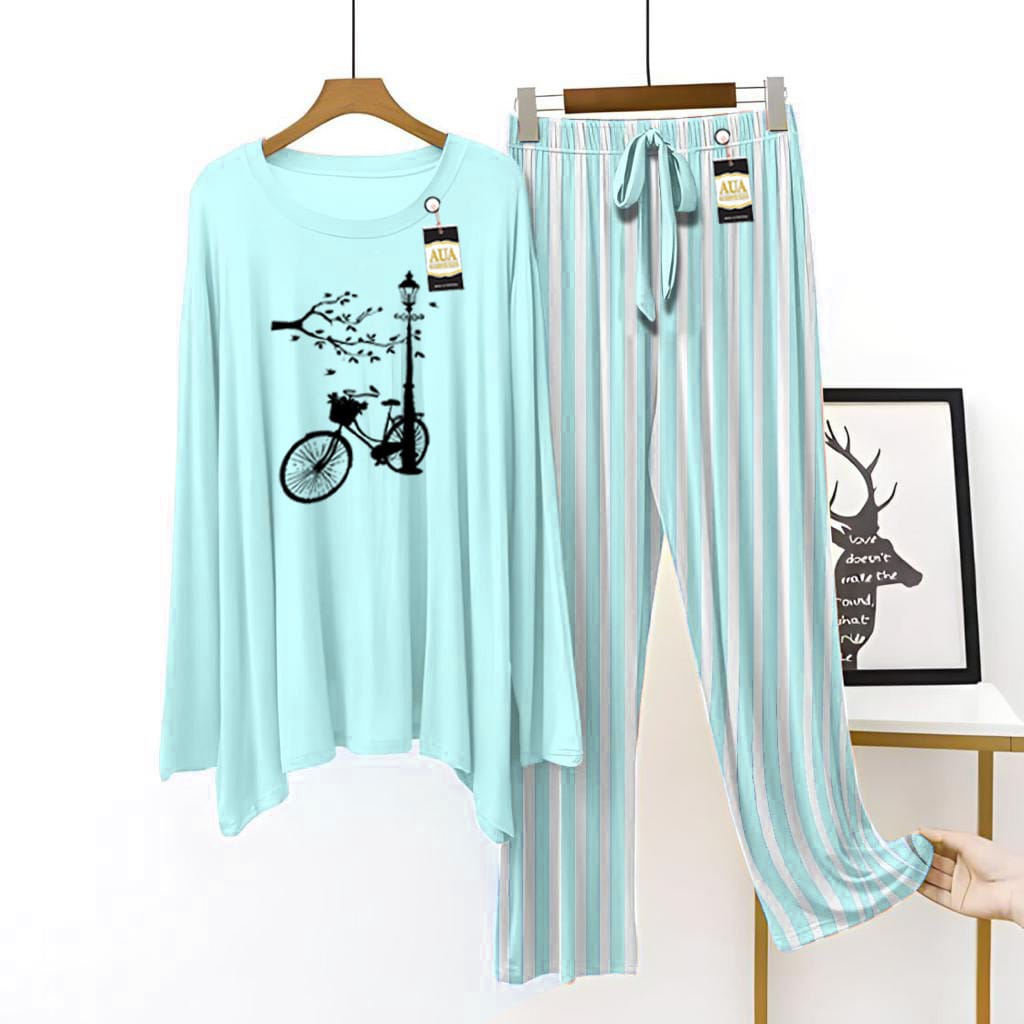 Trendy Cycle Printed Lining Trouser Lounge wear Nightwear Sleepwear For Women (5 colours)(002)