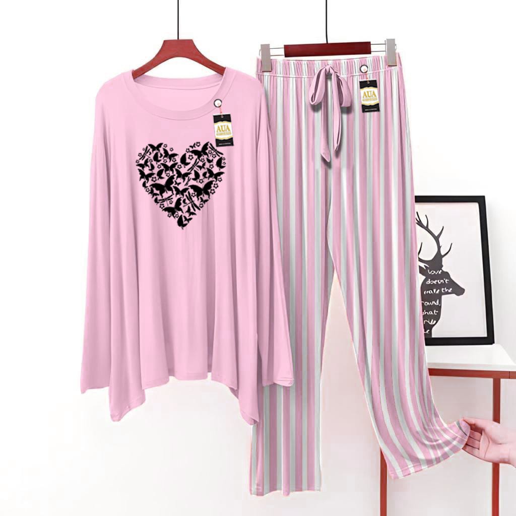 Trendy Heard Printed Lining Trouser Lounge wear Nightwear Sleepwear For Women (5 colours)(002)