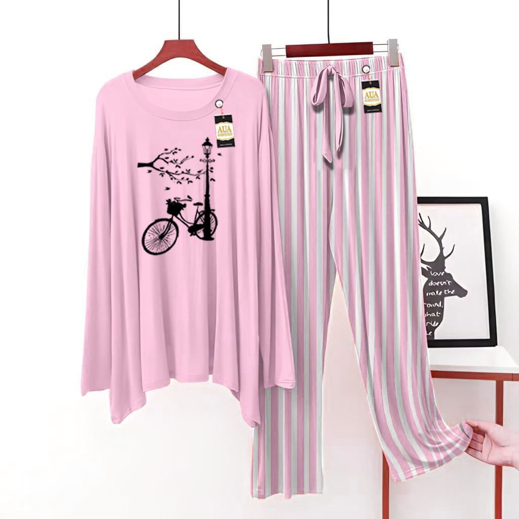 Trendy Cycle Printed Lining Trouser Lounge wear Nightwear Sleepwear For Women (5 colours)(002)