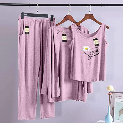 Love 3 Piece Lounge wear Nightwear Sleepwear For Women (6 colours)