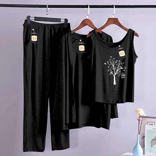 Trendy Tree 3 Piece Lounge wear Nightwear Sleepwear For Women (5 colours)