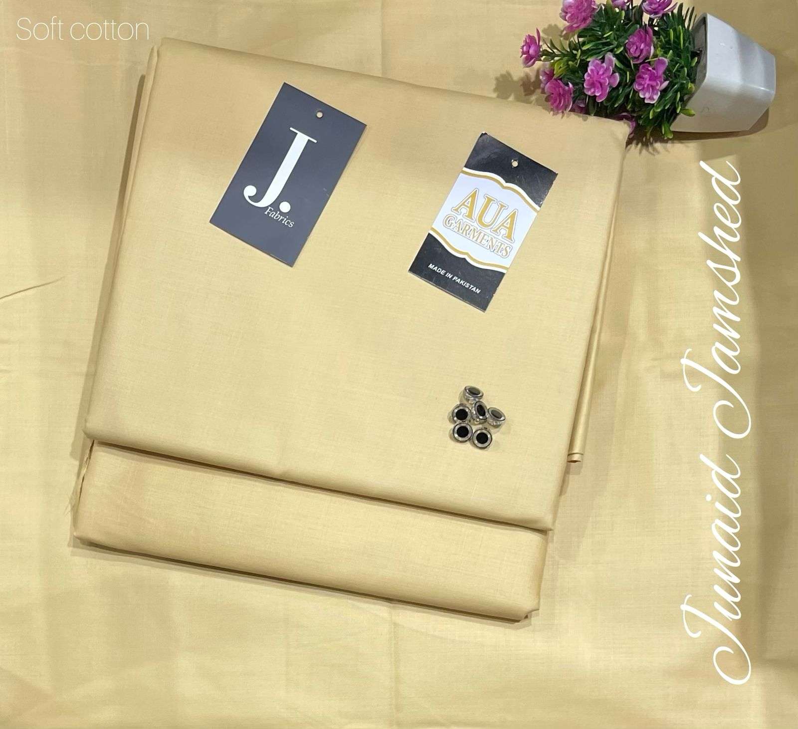 J. Unstitched Soft Cotton Suit for men (4 meter widht 53 inche)