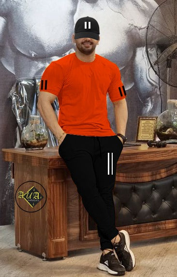 Pack Of 3 Tracksuit For Men's (T-Shirt+Trouser+Cap)