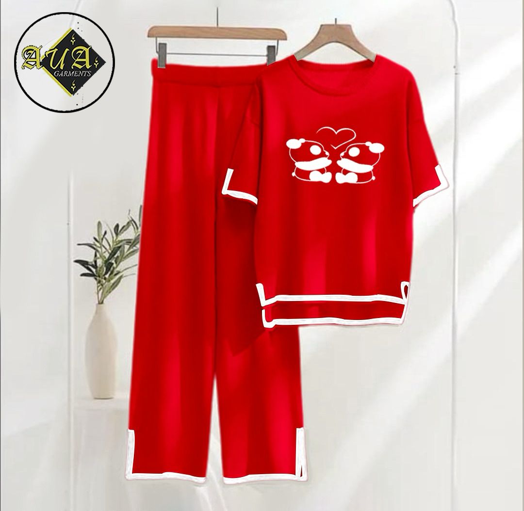 Panda Printed Summer Collection Turkish summer co-ord set