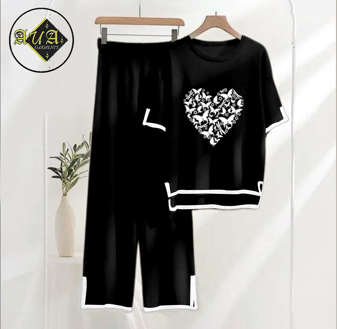 Heart Printed Summer Collection Turkish summer co-ord set