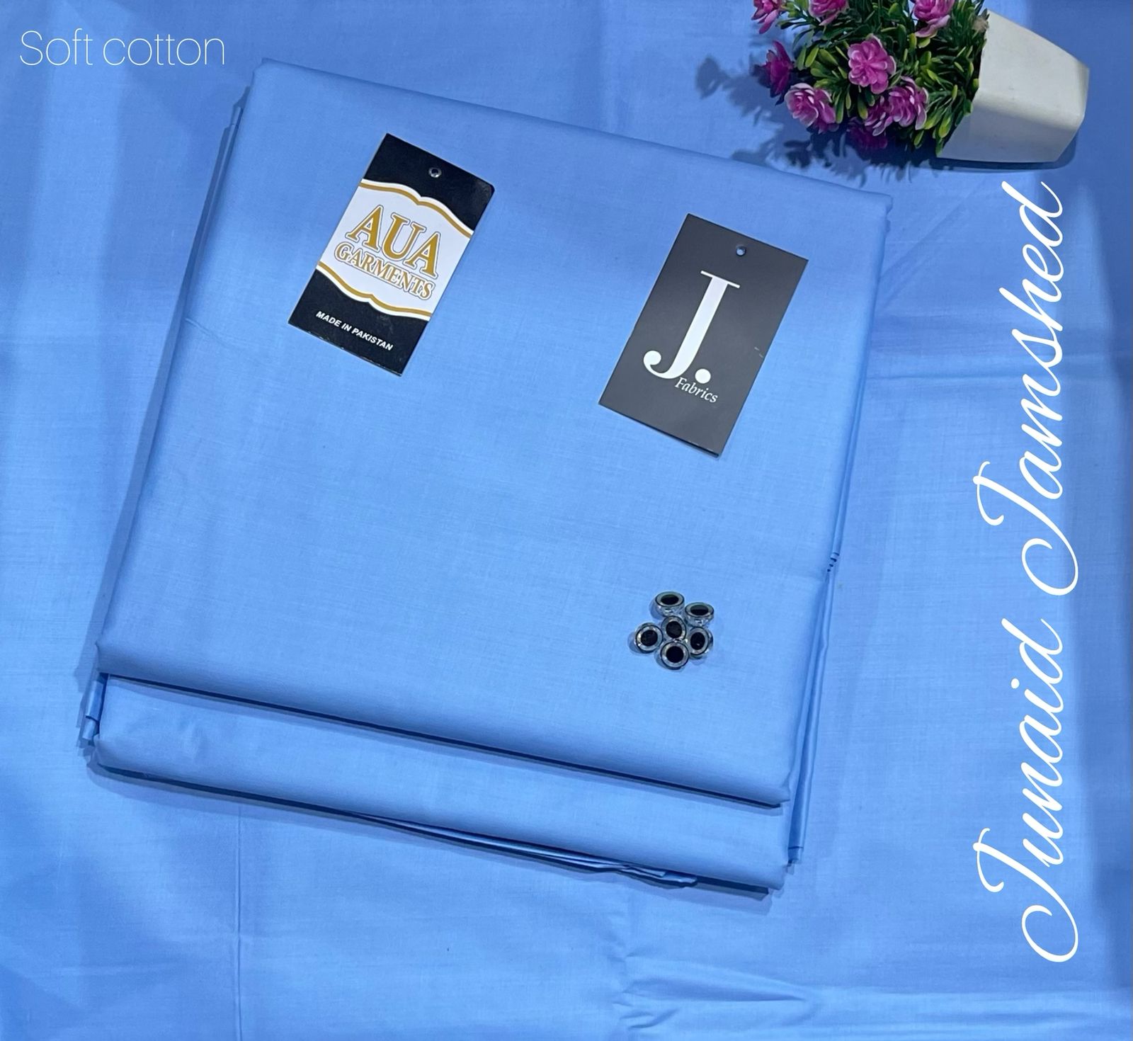 J. Unstitched Soft Cotton Suit for men (4 meter widht 53 inche)