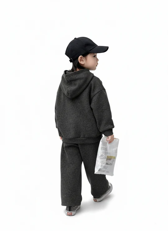Brooklyn Winter Co-Ord Set – Crewneck Sweatshirt & Cargo Jogger Pants Casual Streetwear Outfit