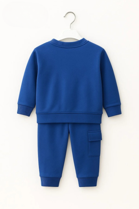 LA California Embossed Logo Sweatshirt Fleece Tracksuit (Blue)